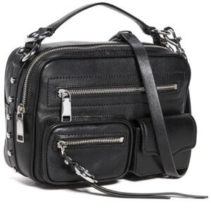 Rebecca Minkoff Jett Boxy Crossbody Black leather
